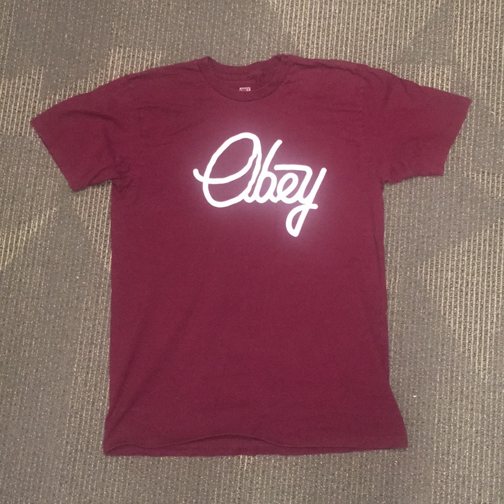 Maroon Obey Shirt